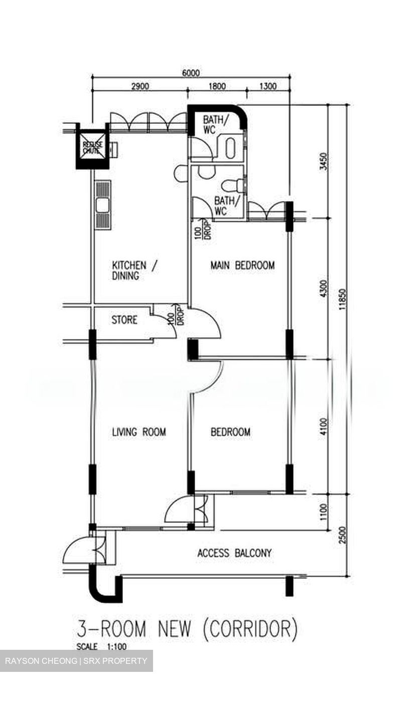 Blk 113 Hougang Avenue 1 (Hougang), HDB 3 Rooms #603681041